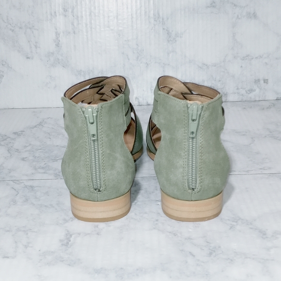 Boho Vibes Faux Suede Shoes in Olive - Picture 4 of 10